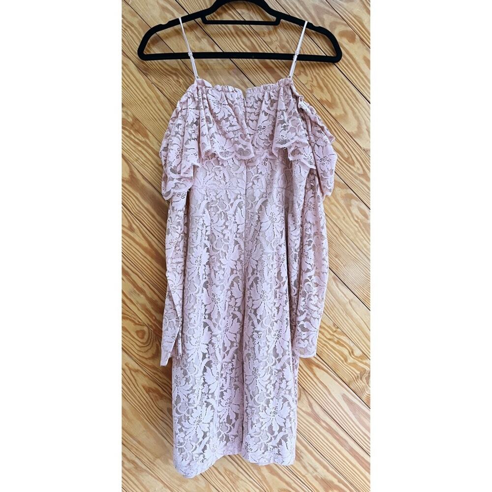BARDOT Lace Ruffle Cold Shoulder Dress - Picture 6 of 6